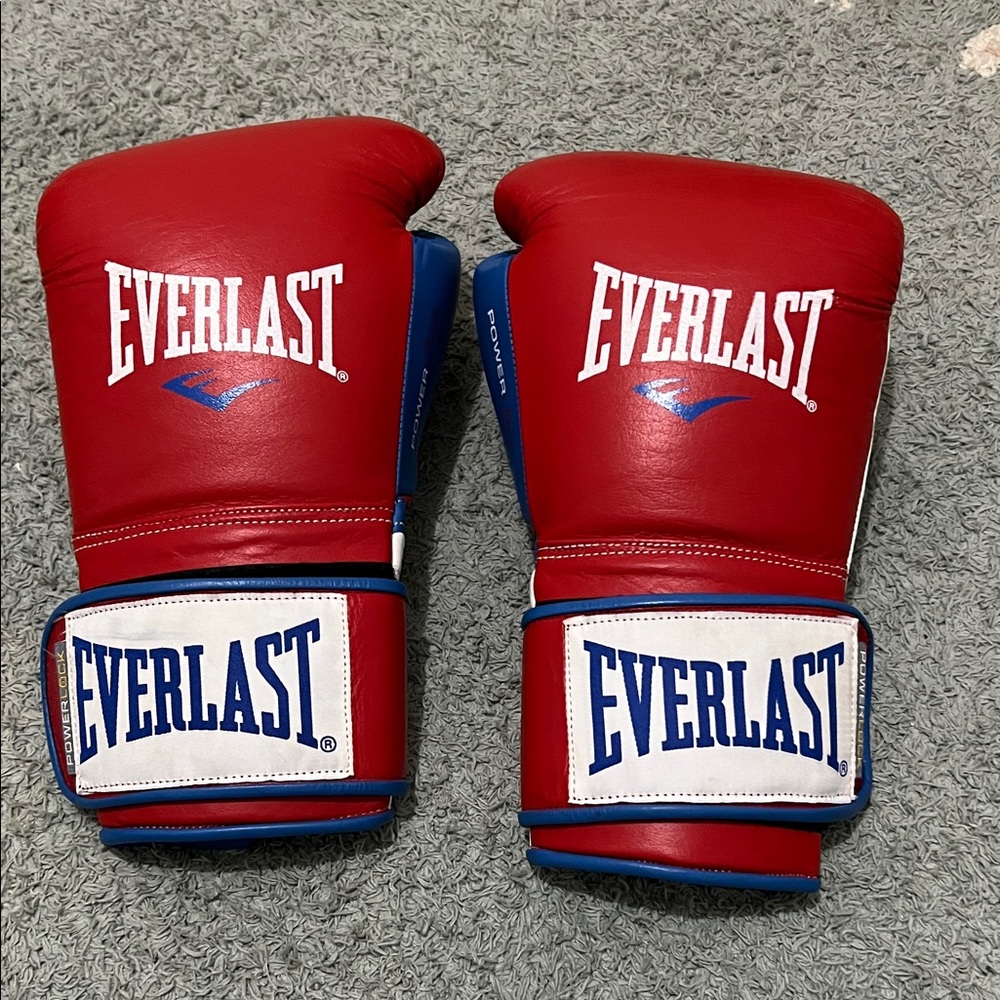 Everlast Red and Blue Boxing Gloves